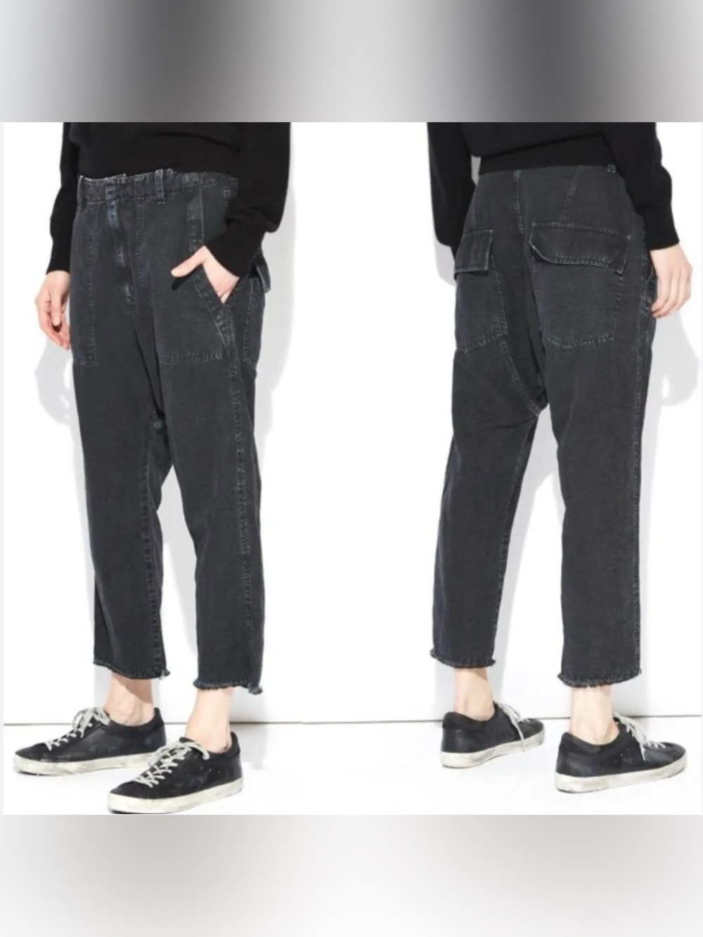 Nili Lotan Luna Pants Size 27 Drop Crotch Baggy Trousers